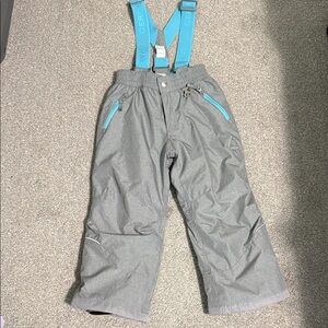 Gerry Weber Kids Gray Snow Pants with Blue Suspenders